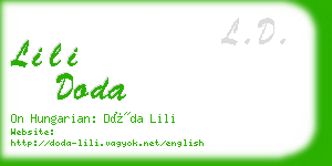 lili doda business card